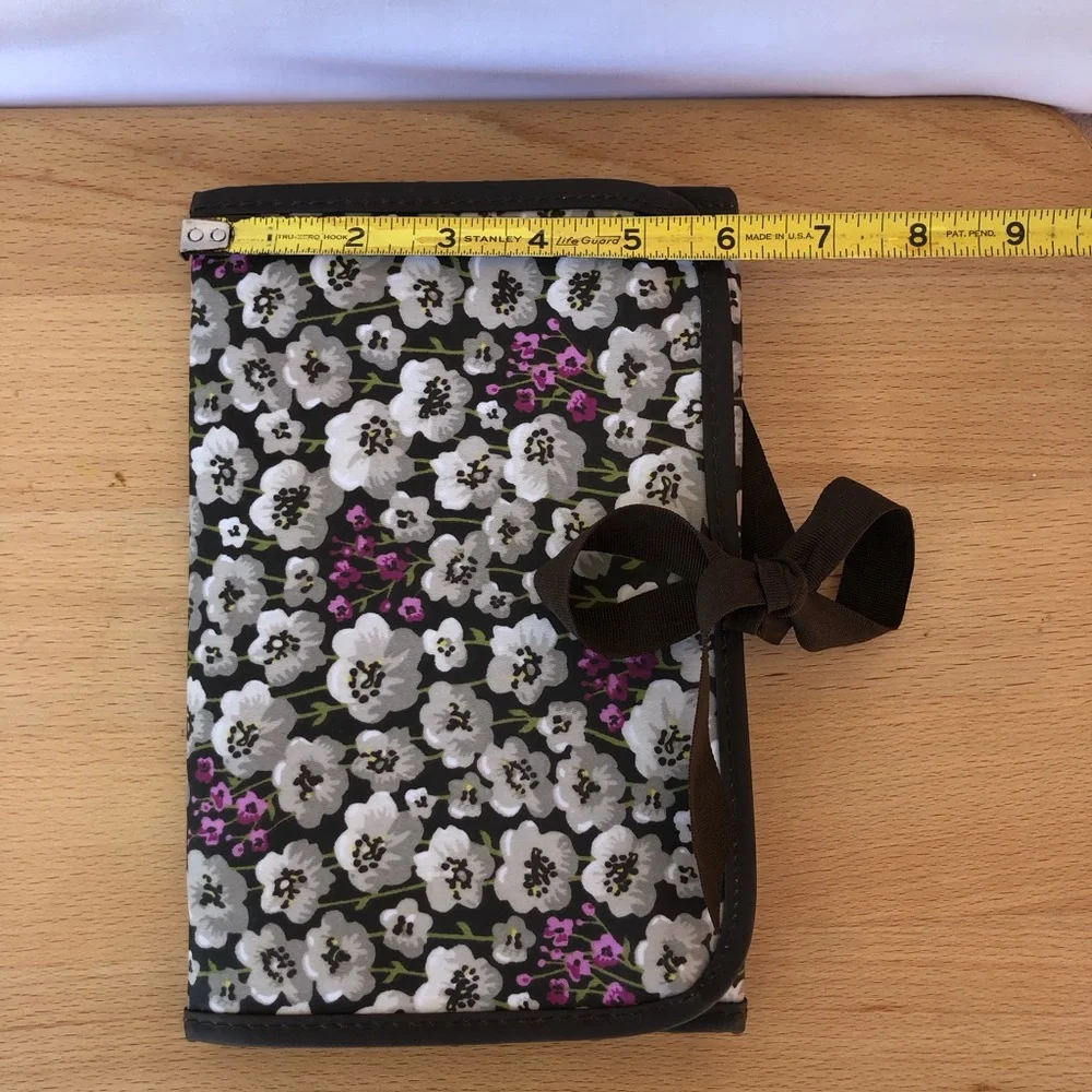 Thirty One Nylon Brown Pink Floral Foldable Organizer‎ Cottagecore Chic